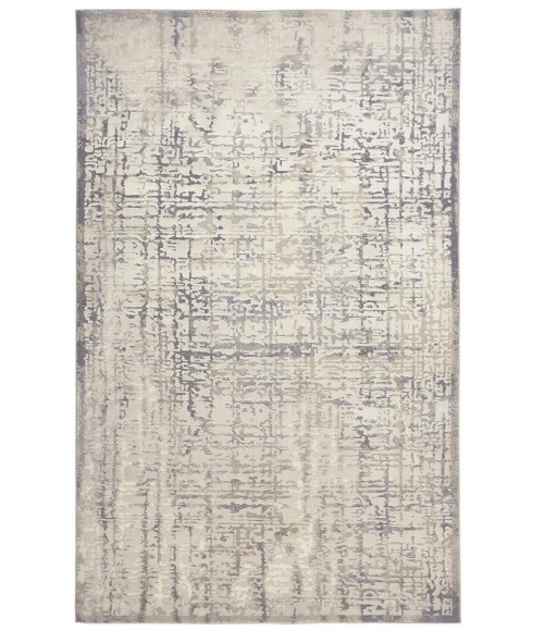 Feizy Waldor Industrial Abstract, Ivory/Gray, 8' x 11' Area Rug