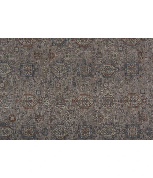 Feizy Marquette Rustic Persian Farmhouse Rug, Gray/Blue/Rust, 2ft x 3ft Accent Rug