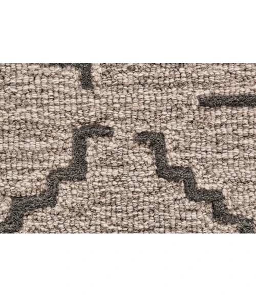 Feizy Enzo Global Geometric, Black/Taupe/Gray, 9'-6" x 13'-6" Area Rug
