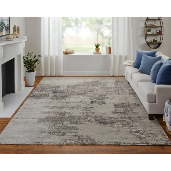 Feizy Zarah Bohemian & Eclectic Abstract, Brown/Tan/Black, 5' x 8' Area Rug