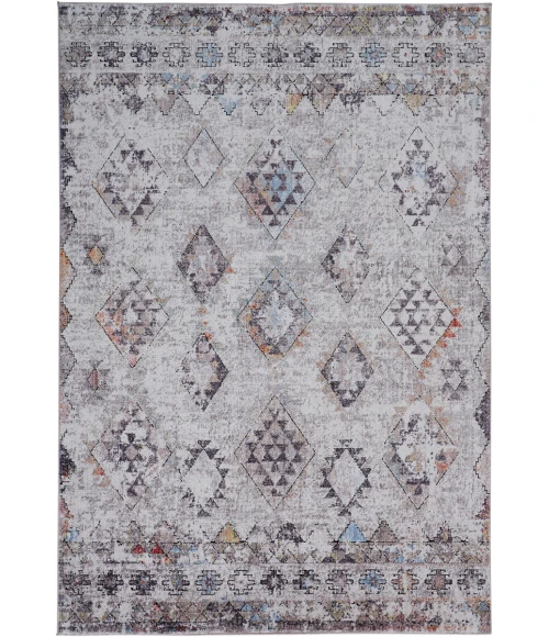 Feizy Armant Bohemian & Eclectic Moroccan, Gray/Taupe/Blue, 9'-5" x 12'-5" Area Rug