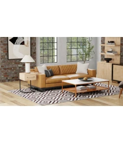 Feizy Fannin Gray/Brown/Ivory 7380754F 5ft. x 8ft. Rect. Rug