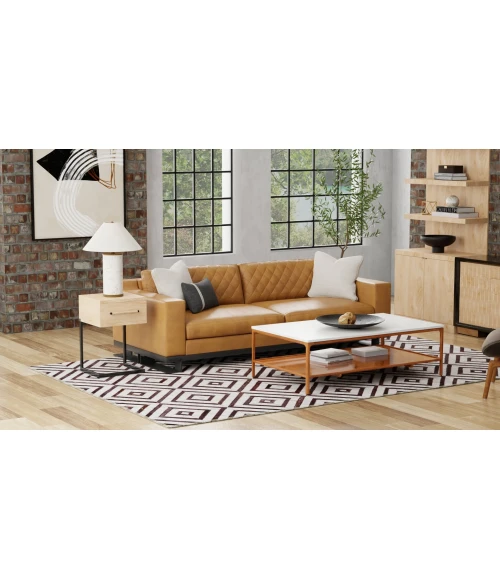 Feizy Fannin Gray/Brown/Ivory 7380754F 5ft. x 8ft. Rect. Rug