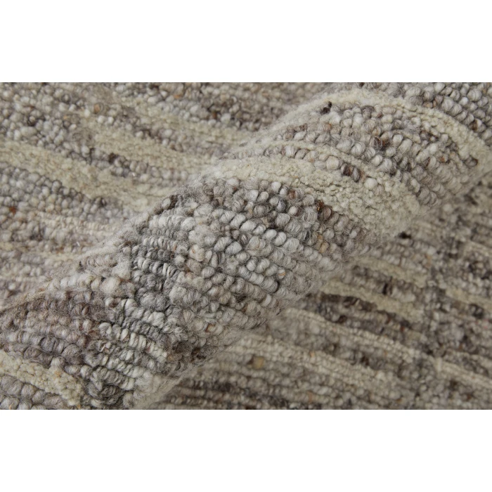 Feizy Navaro Scandinavian Abstract, Gray/Ivory/Taupe, 5'-6" x 8'-6" Area Rug