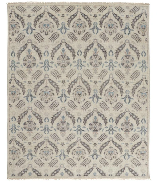 Feizy Beall Luxury Wool Rug, Arts and Crafts, Beige, 5ft - 6in x 8ft - 6in Area Rug