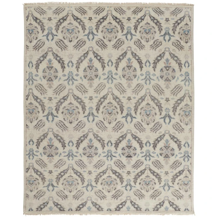 Feizy Beall Luxury Wool Rug, Arts and Crafts, Beige, 9ft - 6in x 13ft - 6in Area Rug