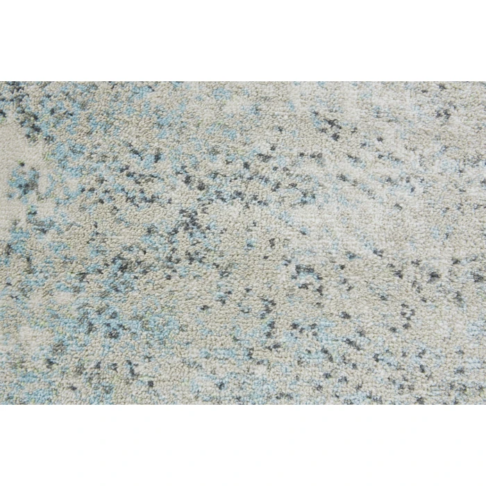 Feizy Katari Casual Abstract, Green/Blue/Gray, 8' x 8' Round Rug