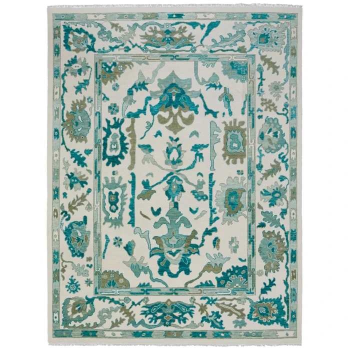 Feizy Karina IVORY/GREEN 90969G7F 12 ft. X 15 ft. Rectangle Rug