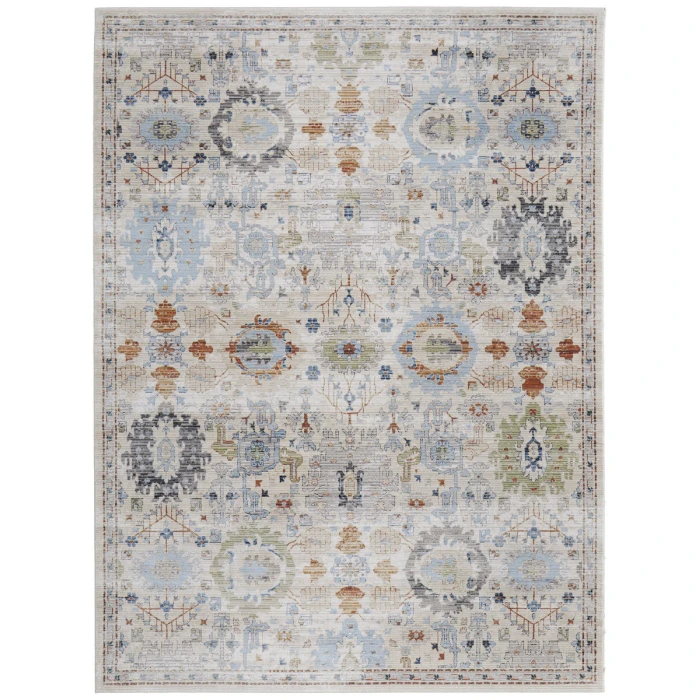 Feizy Melrose BEIGE/MULTI MEL39P5F 5 ft. X 7 ft. 6 in. Rectangle Rug