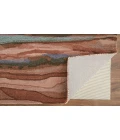 Feizy Amira Modern Watercolor Rug, Copper/Dusty Pink/Turquoise, 8ft x 10ft Area Rug