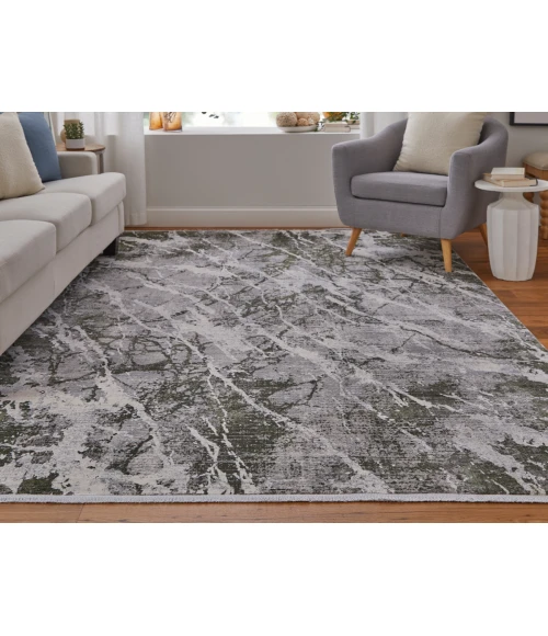 Feizy Cadiz GREEN/IVORY 86639N6F 3 ft. 1 in. X 5 ft. Rectangle Rug
