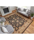 Feizy Wagner Classic Oriental, Black/Gold/Tan, 5' x 8' Area Rug
