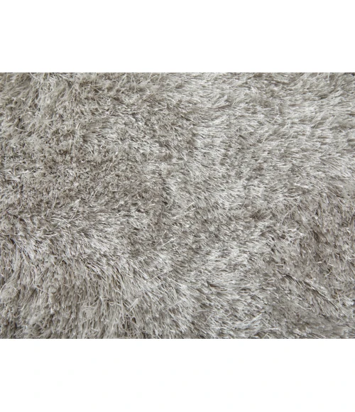 Feizy Indochine Luxury & Glam Solid, Gray/Silver, 8' x 8' Round Rug