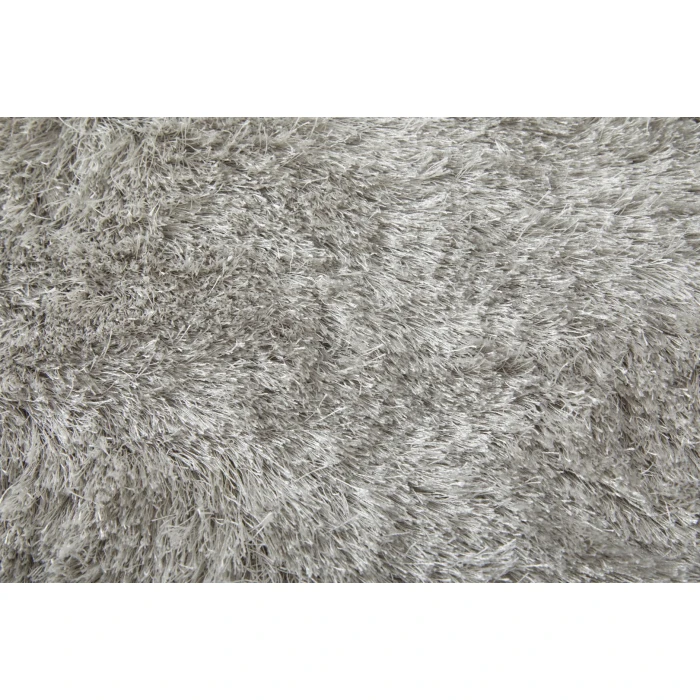 Feizy Indochine Luxury & Glam Solid, Gray/Silver, 8' x 8' Round Rug