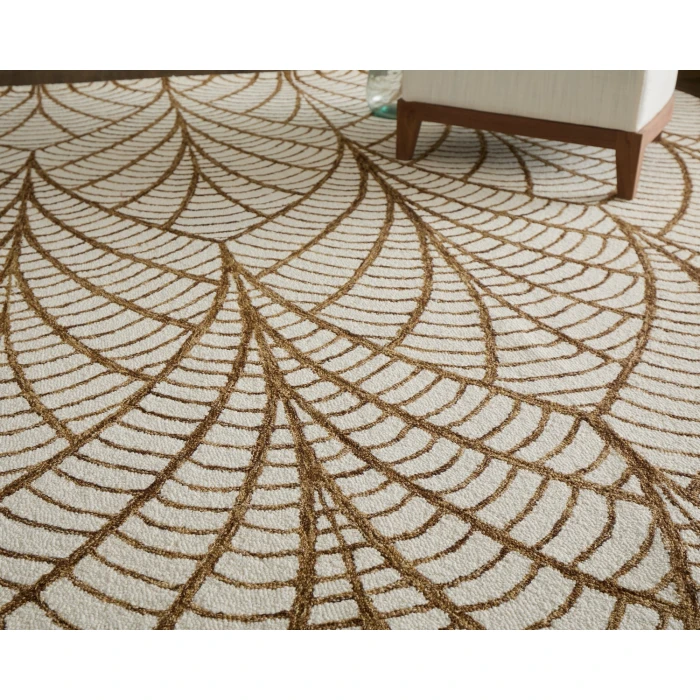 Feizy Wallace White/Brown WAL8A44F 12 ft. X 15 ft. Rect. Rug