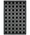 Feizy Dim Sum Global Abstract, Black/Silver, 8'-6" x 11'-6" Area Rug