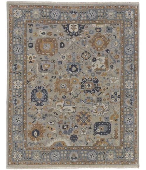 Feizy Corbitt Classic Oriental, Blue/Brown/Gray, 8'-6" x 11'-6" Area Rug