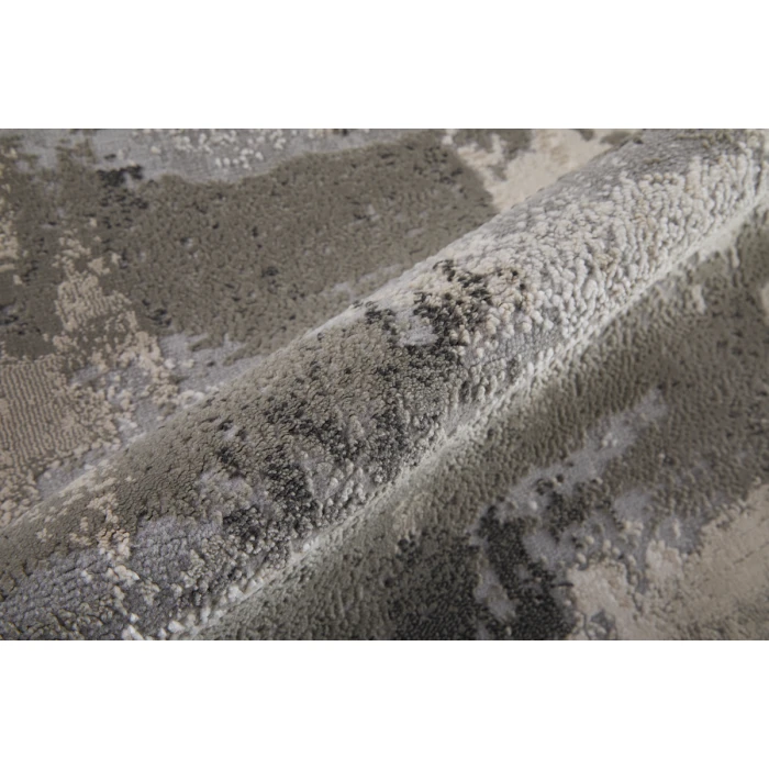 Feizy Prasad Casual Watercolor, Ivory/Gray, 8' x 11' Area Rug