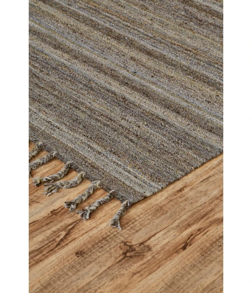 Feizy Brady Casual Stripes, Gray/Green/Blue, 9' x 12' Area Rug