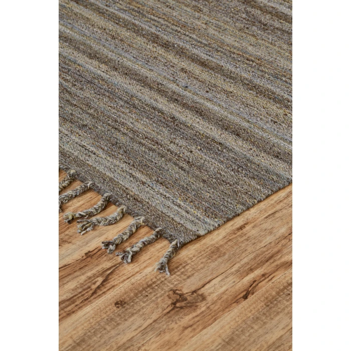 Feizy Brady Casual Stripes, Gray/Green/Blue, 9' x 12' Area Rug