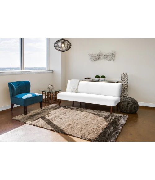 Feizy Indochine Luxury & Glam Solid, Brown/Taupe, 8' x 8' Round Rug