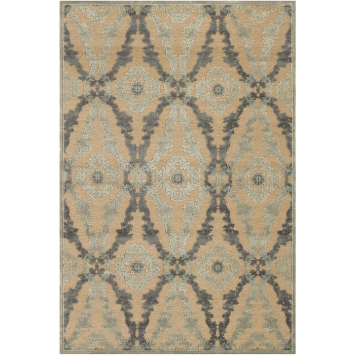 Feizy Saphir Tan/Gray/Taupe 5123783F 7ft.6in. x 7ft.6in. Round Rug