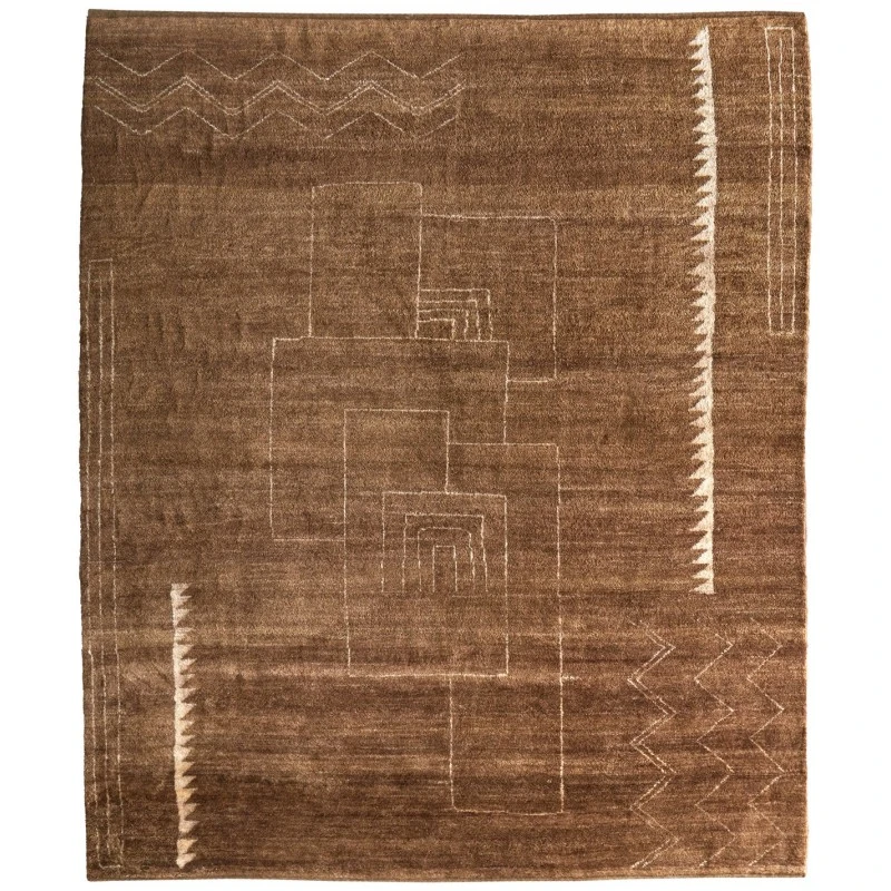 Feizy Agape Brown/Ivory AGP69HAF 9 ft. 6 in. X 13 ft. 6 in. Rect. Rug