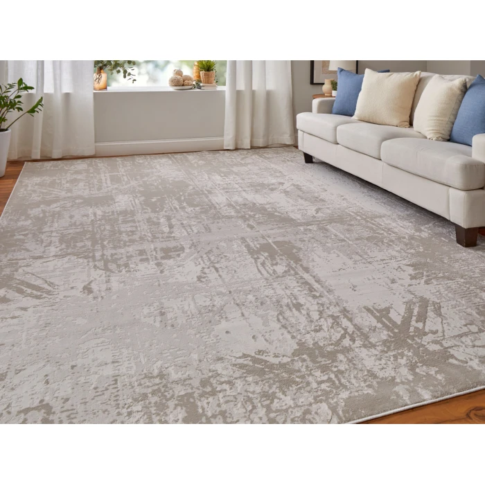 Feizy Prasad IVORY/BEIGE 67039NAF 8 ft. X 11 ft. Rectangle Rug