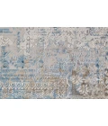 Feizy Cadiz Industrial Abstract, Blue/Gray/Gold, 13' x 20' Area Rug