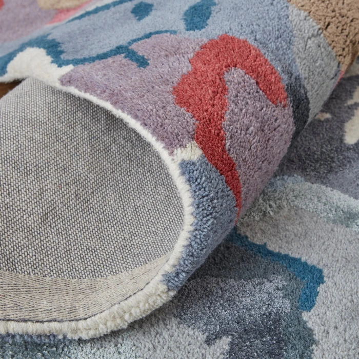 Feizy Dafney Casual Floral & Botanical, Blue/Gray/Pink, 10' x 14' Area Rug