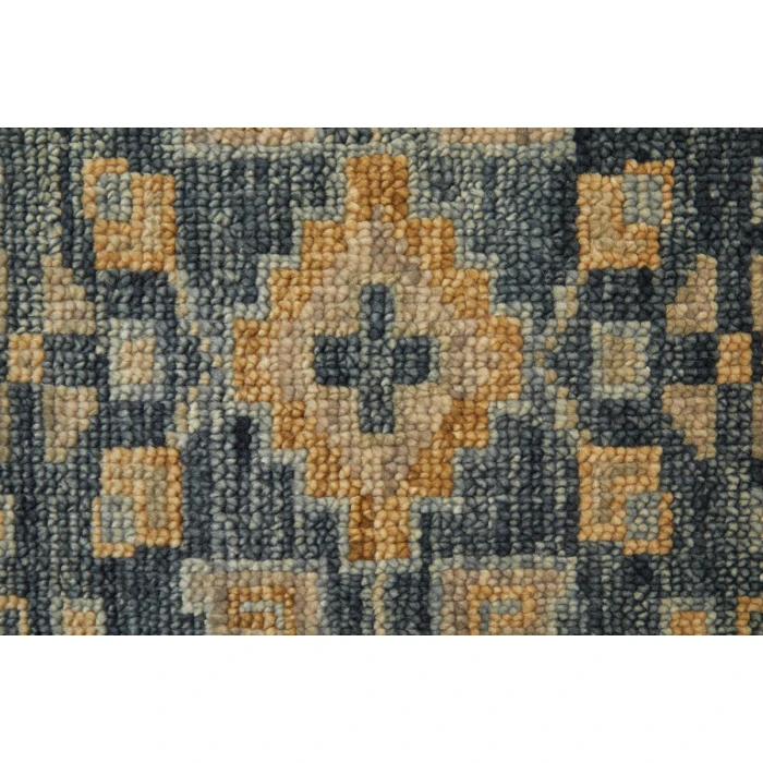 Feizy Fillmore Vintage Medallion, Blue/Gray, 2'-6" x 8' Runner