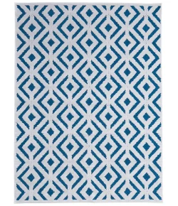 Feizy Saphir Mira TEAL/WHITE 6803490F 9 ft. 8 in. X 12 ft. 7 in. Rectangle Rug