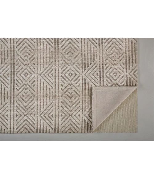Feizy Colton Luxury & Glam Geometric, Tan/Ivory/Brown, 9'-6" x 13'-6" Area Rug