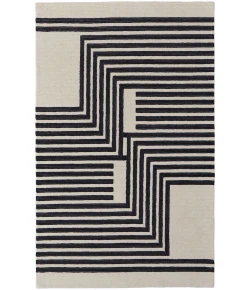 Feizy Maguire 8900F IVORY/BLACK Area Rug 5 ft. X 8 ft. Rectangle
