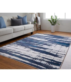 Feizy Indio 39GZF BLUE/IVORY Area Rug 3 ft. 11 in. X 6 ft. Rectangle