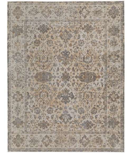Feizy Celene Casual Bordered, Ivory/Tan/Gray, 10' x 14' Area Rug