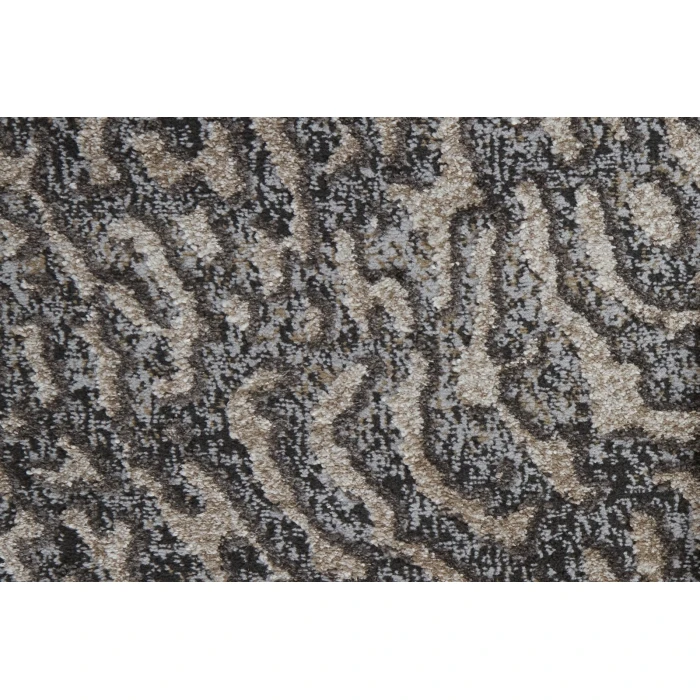 Feizy Vancouver Contemporary Abstract Rug, Beige/Charcoal Gray, 2'-10" X 7'-10" Area Rug
