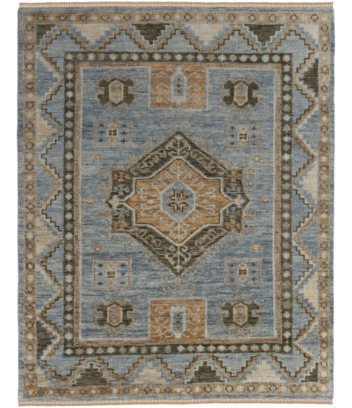 Feizy Fillmore Vintage Medallion, Blue/Green, 9' x 12' Area Rug