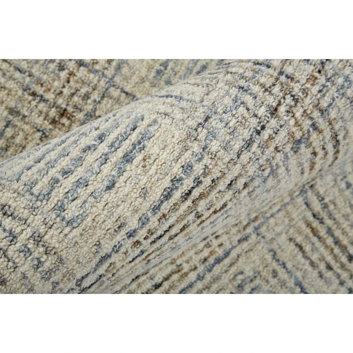 Feizy Belfort Casual Geometric, Ivory/Gray/Tan, 12' x 15' Area Rug