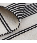 Feizy Duprine Casual Stripes, Black/White/Ivory, 10' x 14' Area Rug