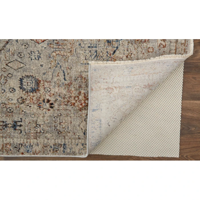 Feizy Kaia Vintage Medallion, Tan/Orange/Red, 2'-6" x 10' Runner