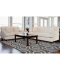 Feizy Bermuda Mid-Century Modern Geometric, Blue/Tan/Ivory, 4' x 6' Accent Rug