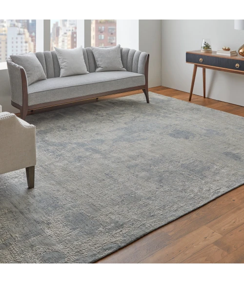 Feizy Eastfield Casual Abstract, Silver/Gray, 2'-6" x 10' Runner