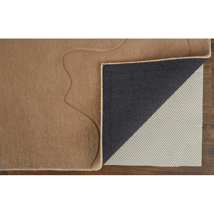 Feizy Serrano Industrial Abstract, Tan/Orange, 5' x 8' Area Rug