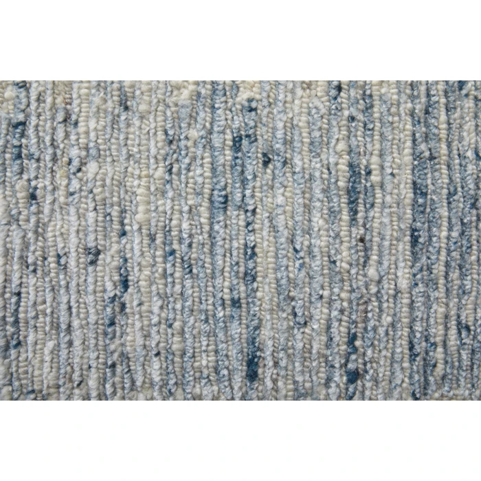Feizy Brighton Casual Abstract, Ivory/Blue/Silver, 2'-6" x 12' Runner