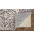Feizy Thackery Transitional Oriental Rug, Charcoal/Bone White, 5ft-6in x 5ft-6in Round