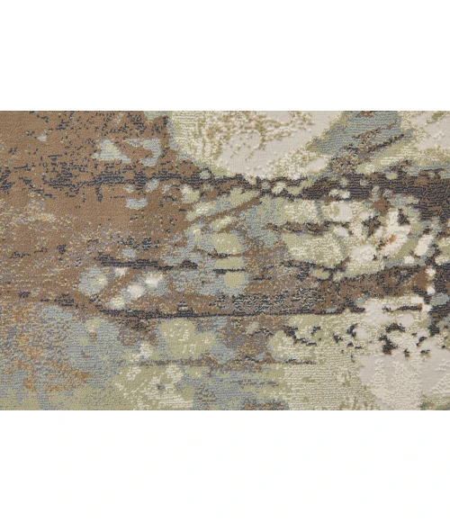 Feizy Clio Industrial Abstract, Orange/Purple/Green, 9' x 12' Area Rug