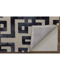 Feizy Lorrain Mid-Century Modern Geometric, Ivory/Black, 9'-6" x 13'-6" Area Rug