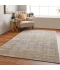 Feizy Camellia Casual Floral & Botanical, Gray/Ivory, 4'-3" x 6'-3" Accent Rug