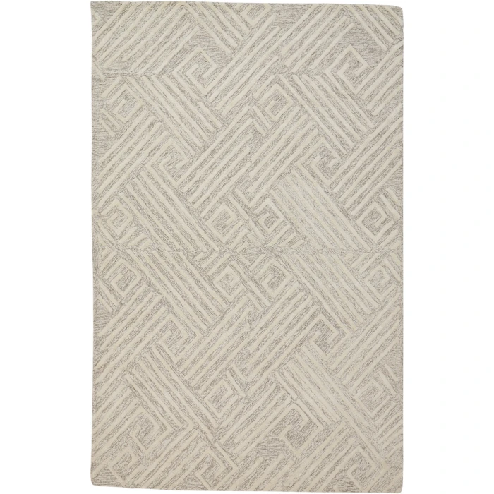 Feizy Enzo Farmhouse Geometric, Tan/Ivory, 12' x 15' Area Rug